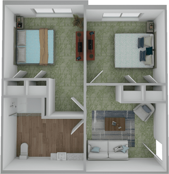 Memory Care Shared Suite Floorplans